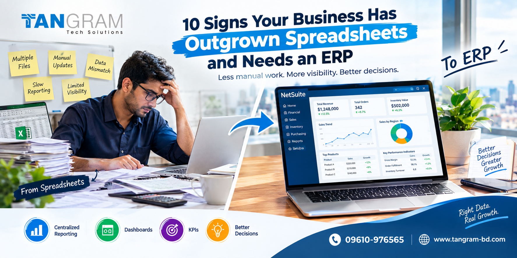 10 Signs Your Business Has Outgrown Spreadsheets and Needs an ERP